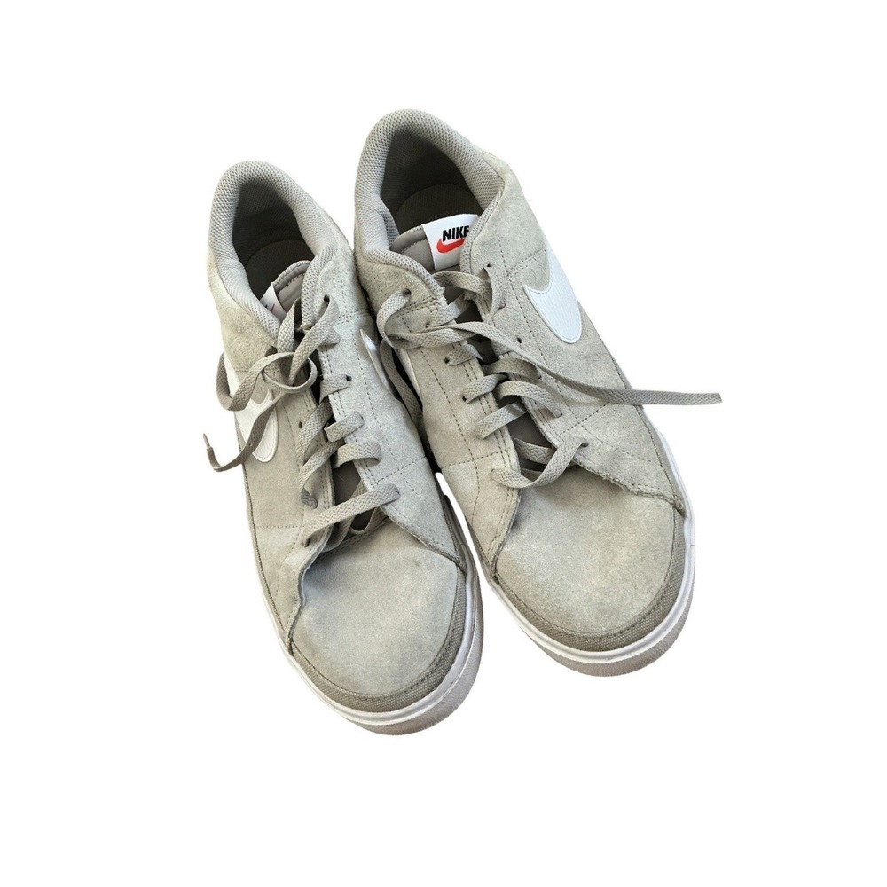 Nike Court Legacy Suede Shoes Light Gray White Size 14 DH0956-002 Sneaker